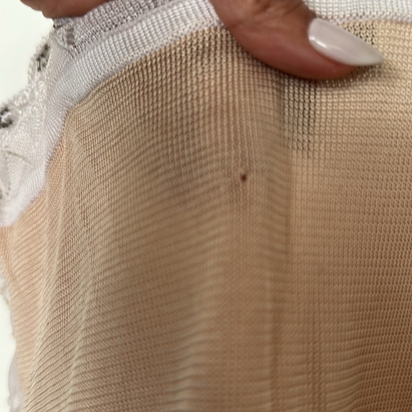 Vintage Bebe White Sequin Beaded Mesh Camisole Top. Size medium. - Picture 6 of 6